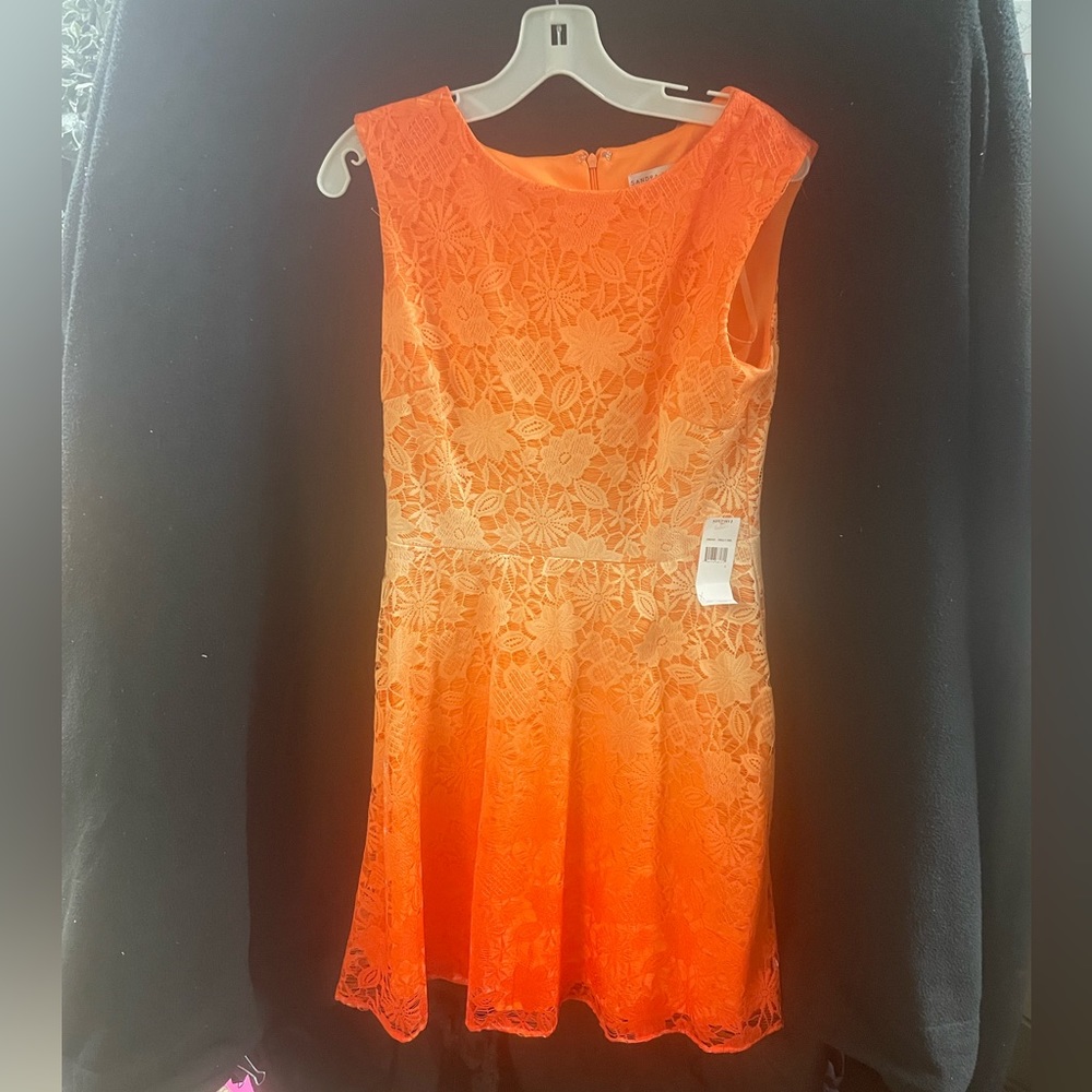NWTs Size 8 orange ombré dress